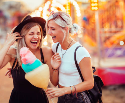 Fun and stylish outfit ideas for a day at the amusement park.